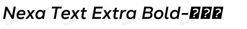 Nexa Text Extra Bold字体转换